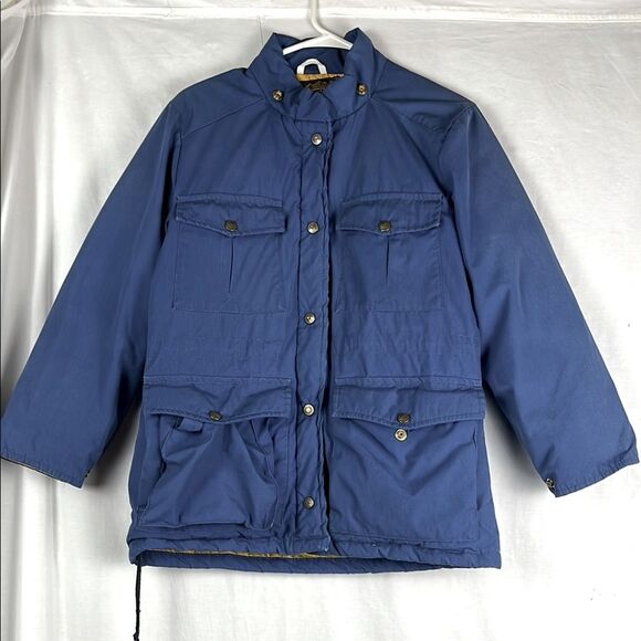 Vintage 1980's Eddie Bauer Goose Down Blue Puffer Jacket - Picture 1 of 9
